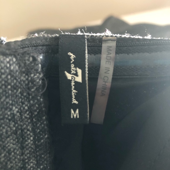 7 For All Mankind Gray Wool Strapless Mini Dress - Picture 7 of 8